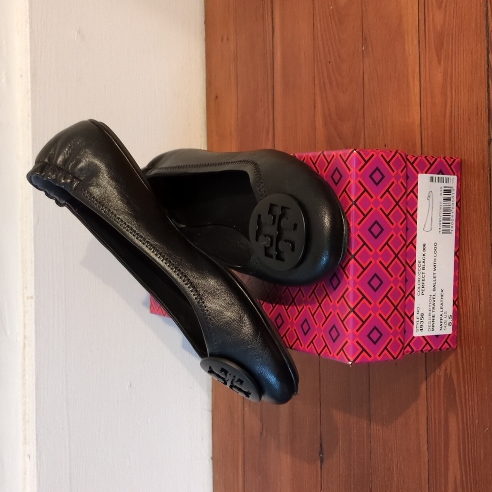 Tory Burch Minnie Travel Flat Black 8.5